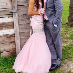 Light pink sparkle prom dress!